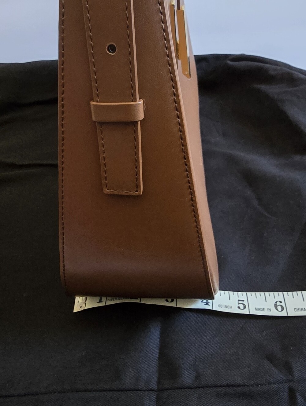 NWT - DeMellier Large Tokyo Leather Shoulder Bag Tan - Picture 12 of 14